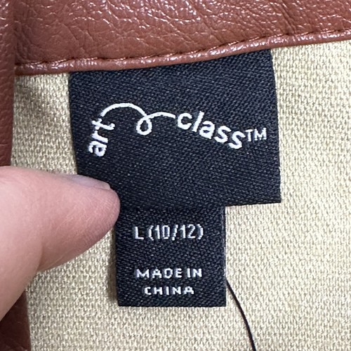 Art Class Skirt Girls Size L (10/12) Faux Leather Brown Mini Skirt Target NWT - Picture 6 of 8