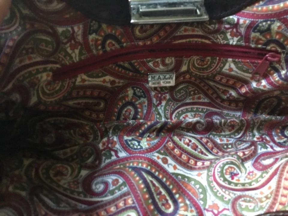 MAXX New York Mujer Bolso sin asas Cuero Cocodrilo Paisley Interior Foto 4 de 4