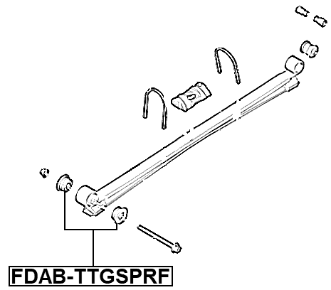 Front Bushing, Rear Leaf Spring For Ford 1850274 - Picture 2 of 6