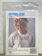 Golden Bee Iron-On Fashions Embroidery Kit Butterflies 10206 NEW