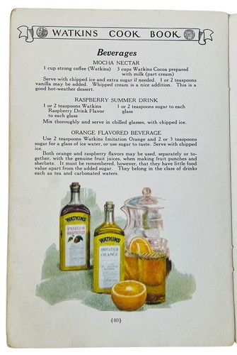 VTG WATKINS CO. 2 COOKBOOKS 1930 1946 100s RECIPES COLOR PLATES SPICES EXTRACTS - Picture 4 of 24