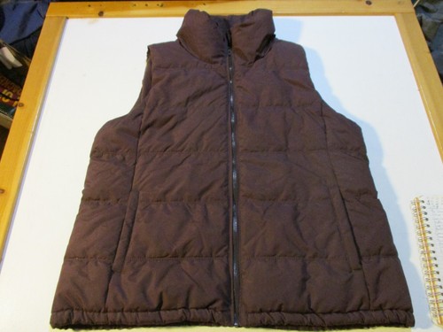 OLD NAVY BRAND FLEECE LINED PUFFER ZIP VEST XL SIDE POCKETS BROWN
