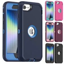For iPhone SE 2022/SE 2020 3rd/2nd Gen Case Heavy Duty Shockproof Rugged Cover
