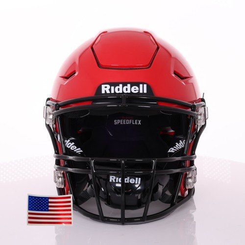 Riddell SpeedFlex ADULT Helmet - Black SF-2BD Facemask + US Helmet Flag Decal - Picture 50 of 76