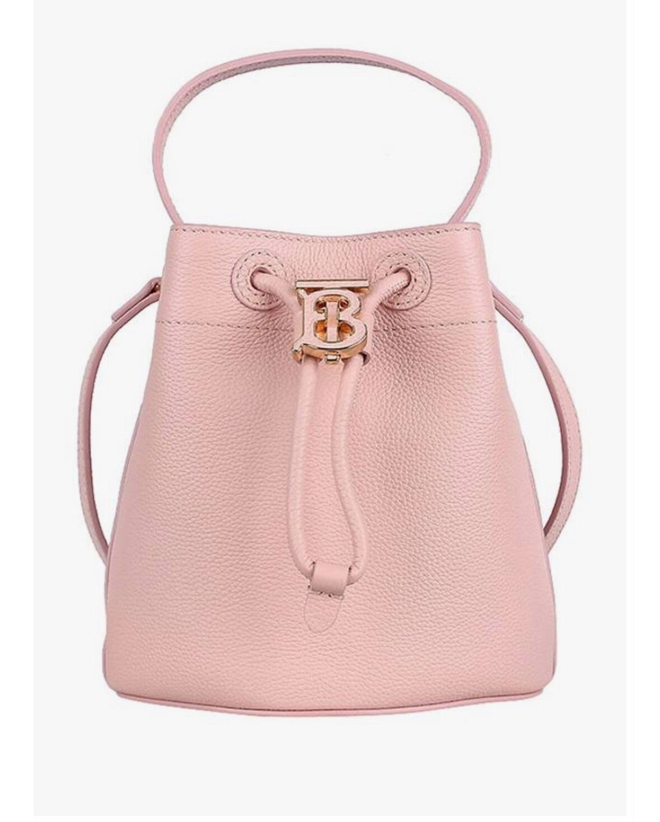 $1,790 NEW Burberry Mini TB Bucket bag leather Pink 8070636