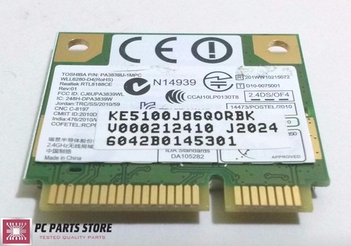Toshiba Satellite C640 C655 C655D L635 WiFi Wireless Card V000212410 RTL8188CE - Picture 3 of 8