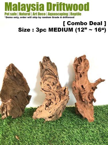 Malaysian Driftwood for Aquarium Fish Tank Reptile Natural Pet Safe 3M Combo - Picture 2 of 8