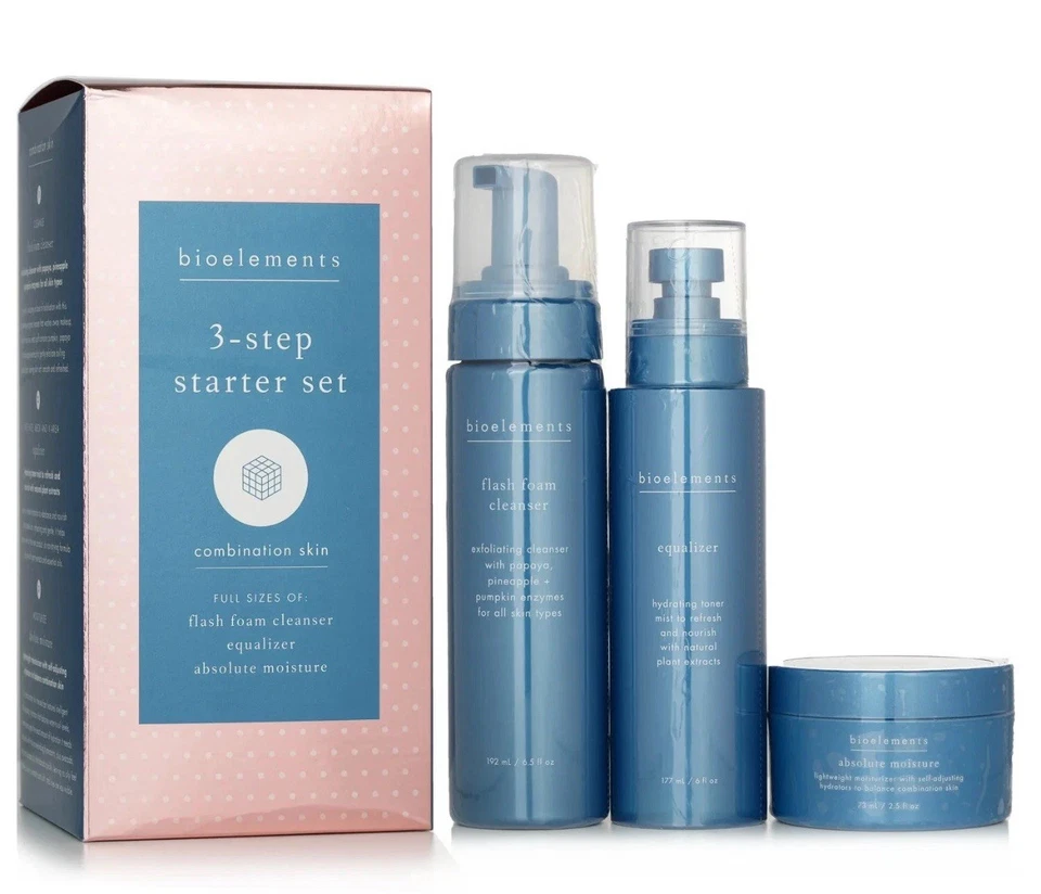 Kit de inicio de 3 pasos Bioelements para biberones de piel combinada tamaño completo Foto 2 de 4