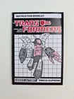 G1 Transformers Omega Supreme Instruction Manual Booklet 1985 Hasbro