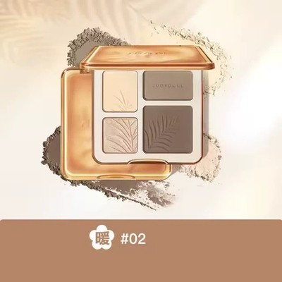 JudyDoll Highlighter Contour Palette 4-in-1 Face Glow Shimmer Makeup Kit