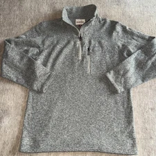 Men’s SIMMS 1/4 Zip Fleece Pullover Gray Size XL