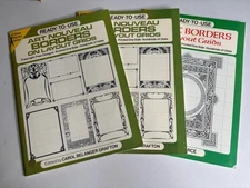 Lot x 3 Paperback Celtic & Art Nouveau Borders Layout Grids Dover Clip Art