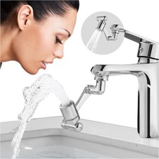 2-Mode Faucet Aerator Extender with 360  Swivel   Space-Saving Sink Sprayer
