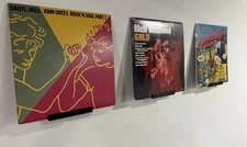 Record Display Wall Mount | Vinyl Album Holder for Home Decor, Modern Vinyl Wall