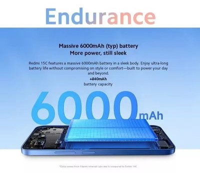 Xiaomi Redmi 15C 128GB 4GB RAM GSM UNLOCKED INTERNATIONAL VERSION [ BRAND NEW ]