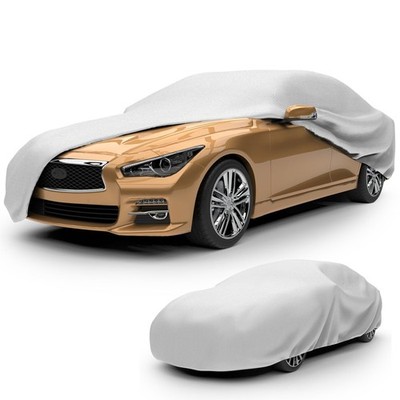 Budge Lite Car Cover, Indoor Protection, Size 3: Fits Cars up to 16'8'', Gray 