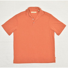 Tommy Bahama Men's Polo Shirt Short Sleeve Collared Modal Blend Orange Size M