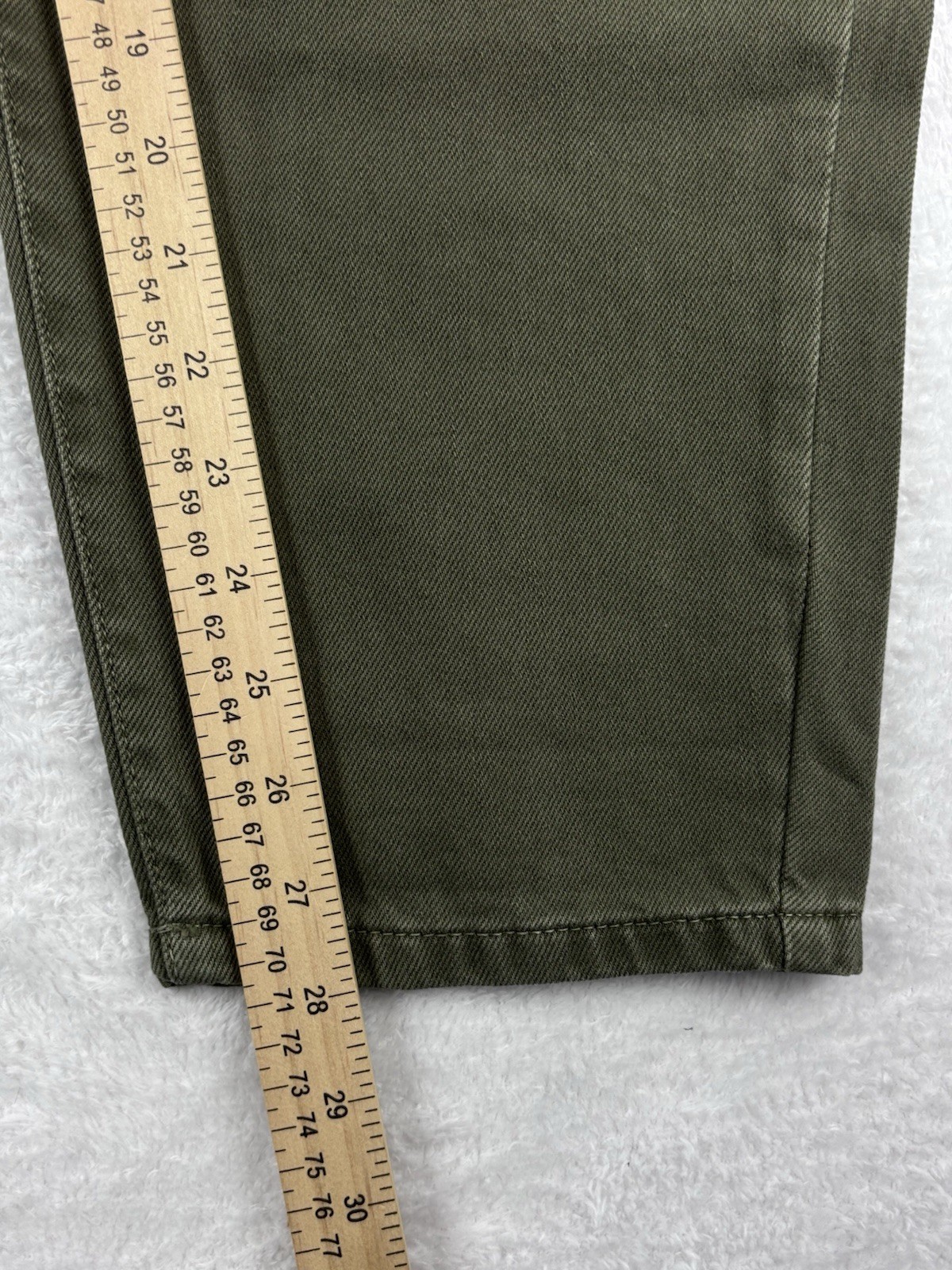 MNG MANGO 10 Olive Green Regina High Waist Wide Leg Jeans thumbnail 7