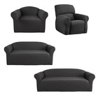 Cambridge Extra-stretch Couch Cover Steel by Elan