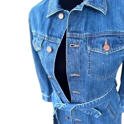 39. MADEWELL | REAL DENIM Full Button Belted Shirt Dress Size 8