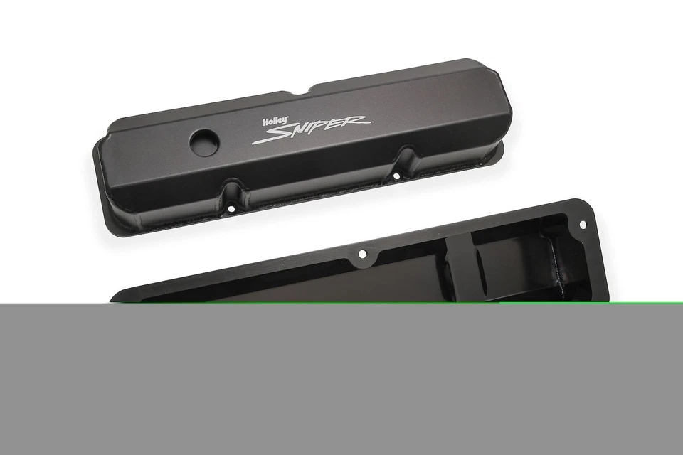 Cubiertas de válvula altas de aluminio fabricadas Holley 890001B 1958-1976 FE 332-428 con B Foto 3 de 4