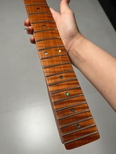 AAAA Reverse headstock 22fret Roasted flame maple Electric Guitar Neck Satin