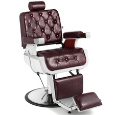 Heavy Duty All Purpose Hydraulic Vintage Red Recliner Barber Chair Salon Beauty