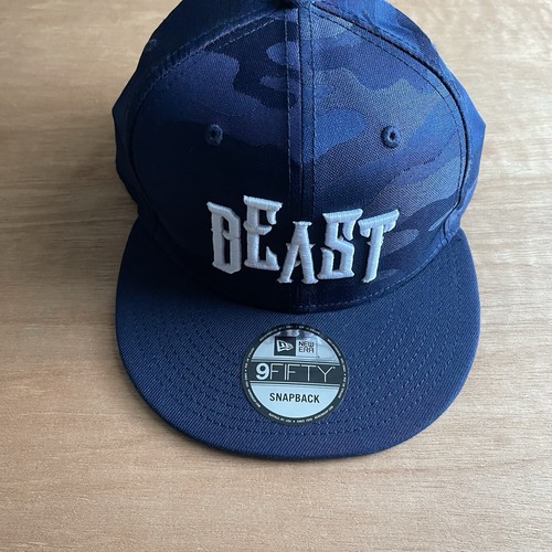 Beast snapback NEW baseball cap Hat gym OSFM Blue Camouflage Embroidered Sporty - Picture 2 of 8
