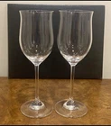 2 WATERFORD Marquis VINTAGE Tulip White Wine Glasses Signed RETIRED