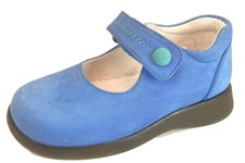 DE OSU -Spain -SALE -Girls Blue Leather Dress School Shoes -European 25 -Size 8