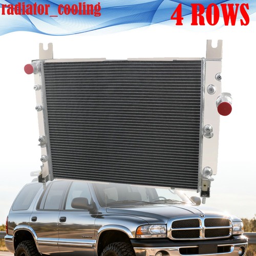 Radiator Aluminum 4 Row Fit 2000-2004 2002 Dodge Durango Dakota 3.7/3.9 ...