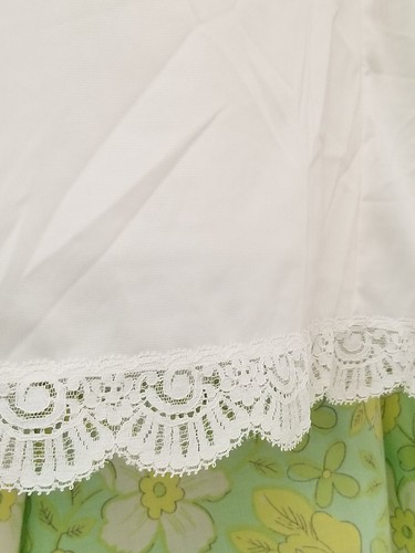 Vintage Sears Snow White Nylon Doesnt Slip Dress Full Shadow Panel 36 Tall - Picture 6 of 10