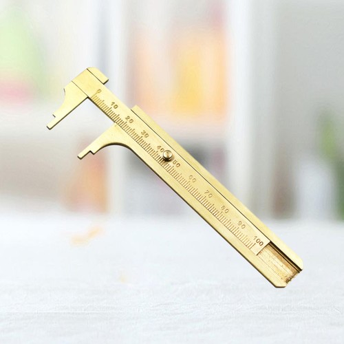 Pinza Vernier antigua 100 m cobre calibre Vernier escala mini latón - Imagen 8 de 11