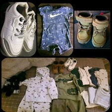 Lot Of 34 Baby/Toddler Clothing  Shoes 12-24M Carter's, Nike, H M Reebok, Polo