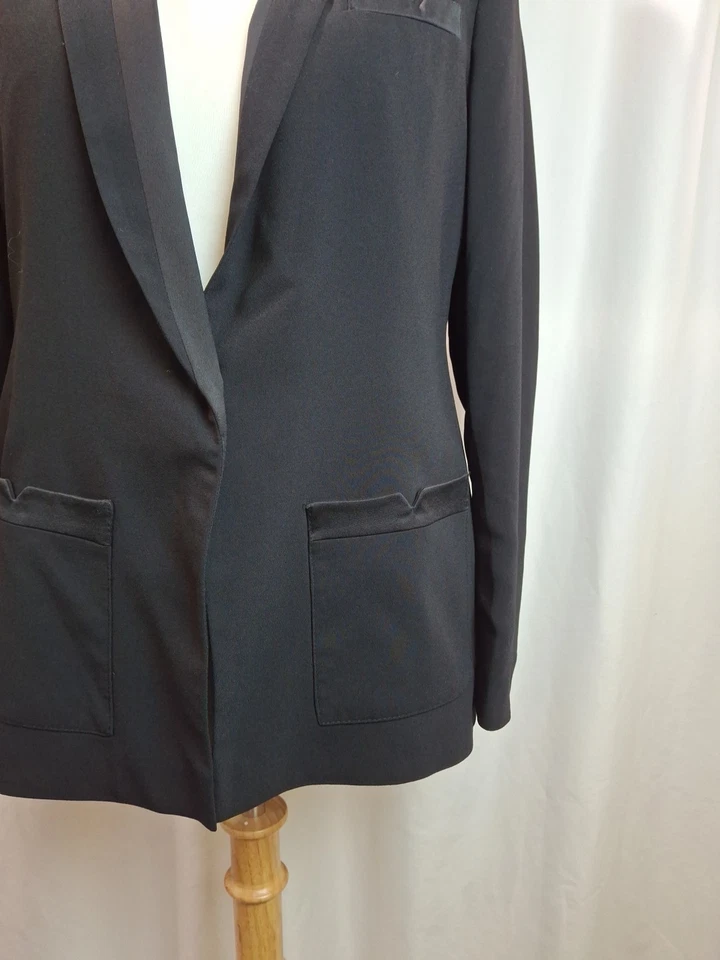 Limited Collection Black Blazer  Jacket Single Breasted UK14 Occasion L2894 - Image 4 of 4