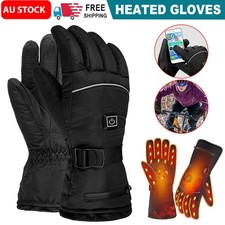 Waterproof Thermal Electric Heated Gloves Touchscreen Winter Sports Ski Gear