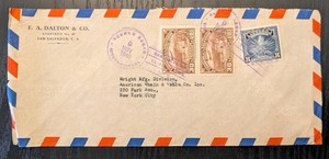 ++ EL SALVADOR 1940 AIRMAIL COVER San Salvador to USA Envelope collection lot