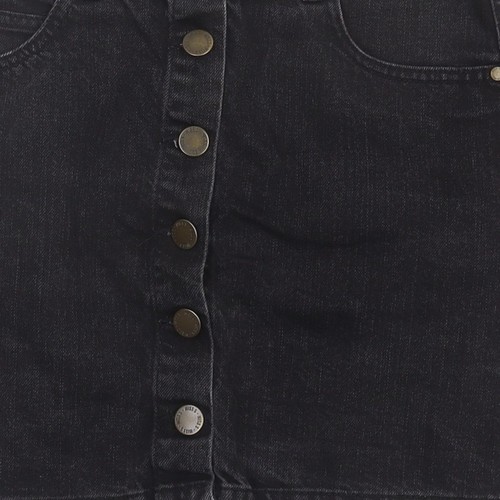 Miss Selfridge Women's Black Denim Skirt, Size 10 - Picture 10 of 12