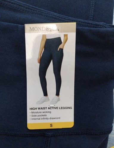 Mondetta High Waist Active Leggings Colour Navy Size S - Picture 3 of 6