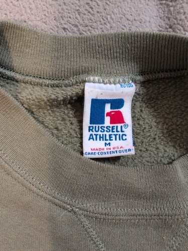 Vintage Russell Athletic Crewneck Sweatshirt Army Green Size Medium USA Made 90s - Bild 2 von 6
