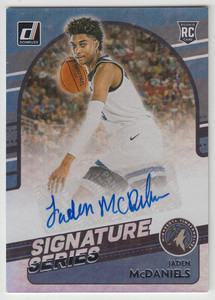 2020-21 Panini Donruss Jaden McDaniels Signature Series Rookie Holo Auto RC