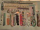 Vintage Costume Jewelry Lot~Beads~Faux Pearls~Necklaces~bracelets~Clip Earrings