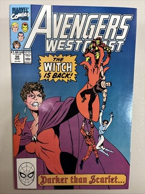 West Coast Avengers Marvel #56     NM /NM+ 1st Dark Scarlet Beautiful See Read