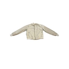 VTG La Paz Catalina Mens 40 Tan Bomber Jacket Full Zip Ribbed Cuffs Thrashed