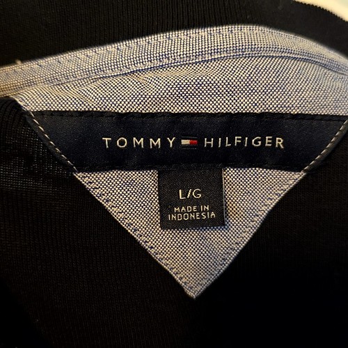 Tommy Hilfiger Womens Sz L Shirt Dress Blue Polka Dot Short Sleeve Collared - Picture 4 of 5
