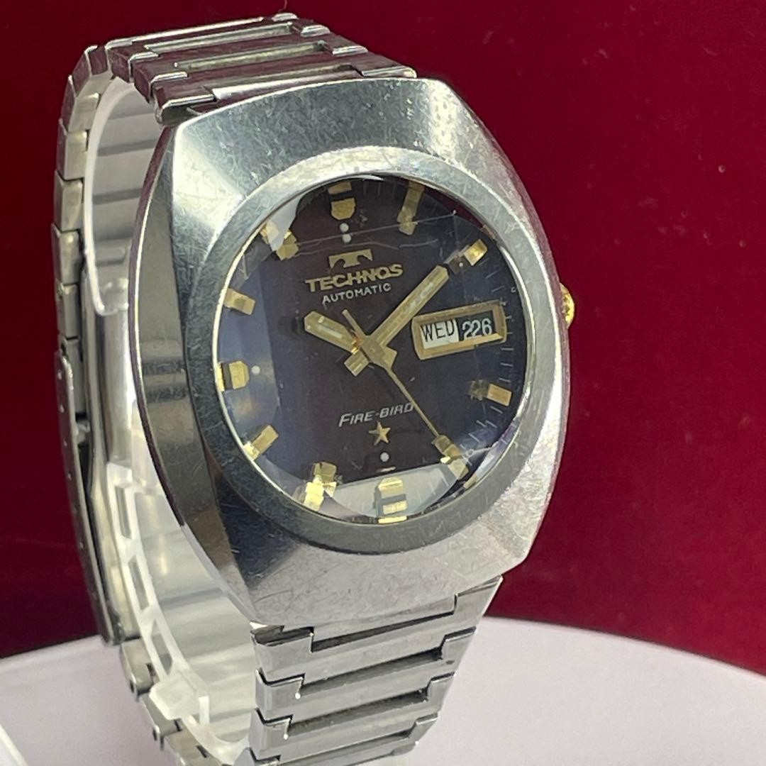 Technos Firebird 70s Automatic Watch 9-Sided Glas… - image 3