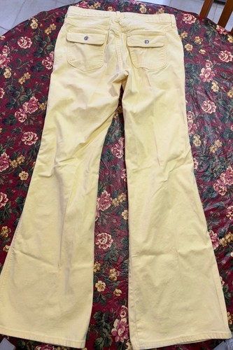 Vintage Y2K Gap Flared Leg Jeans Womens 8 (29x31) Yellow Denim Stretch - Picture 6 of 7