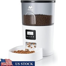 Automatic Cat Feeder Programmable Timed Feeding LCD Screen 3L Pet Food Dispenser