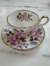 Regency English Bone China Floral Tea Cup And Saucer
