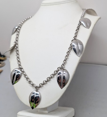 Collar llamativo vintage firmado Napier Leaves Sautoir pasarela alta costura c1977 - Imagen 11 de 13
